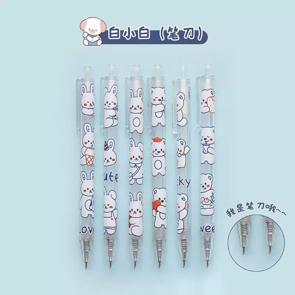 มีดตัดกระดาษแบบปากกากด ตัดกระดาษ DIY ตกแต่ง (สุ่มสี)