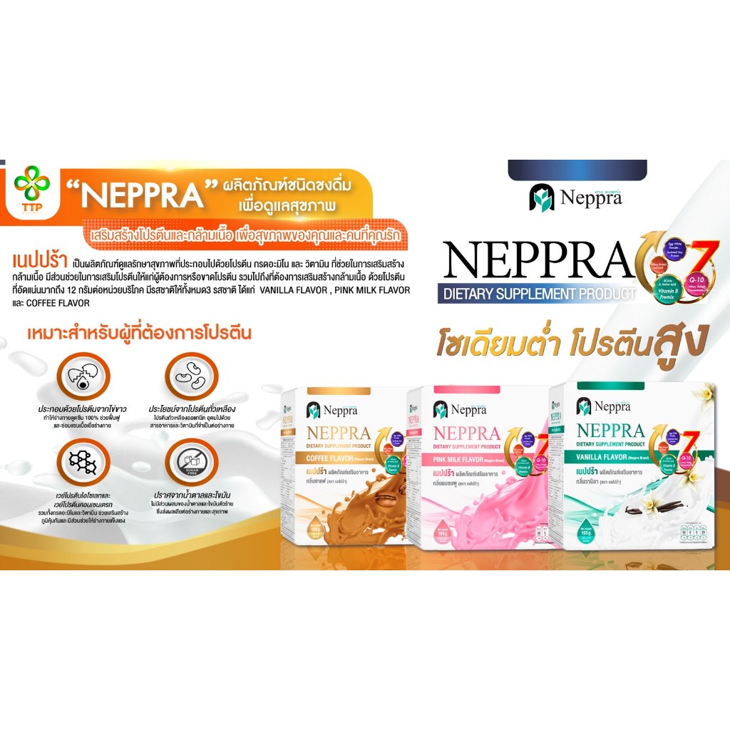 สินค้าตระกร้าบริษัท 100% NEPPRA เนปปร้า ผลิตภัณฑ์ชนิดชงดื่ม