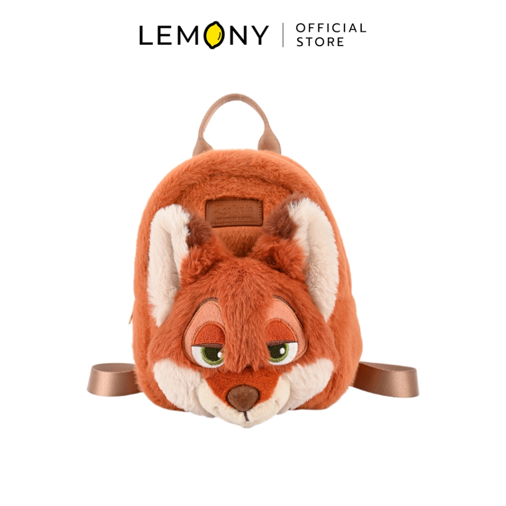 LEMONY กระเป๋าสะพายหลังนิค ซูโทเปีย ซีรีส์ Fuzzy Disney Zootopia Collection