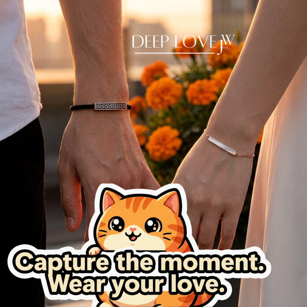 OUTLETS ข้อมือ Deep Love รักกันตลอดไป Valentine ของขวัญ สร้อยข้อมือคู่ กําไลคู่รัก สร้อยข้อมือคู่รัก