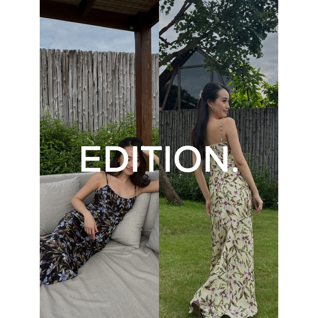 editionwear FLORAL DRESS WITH LACE DETAILS