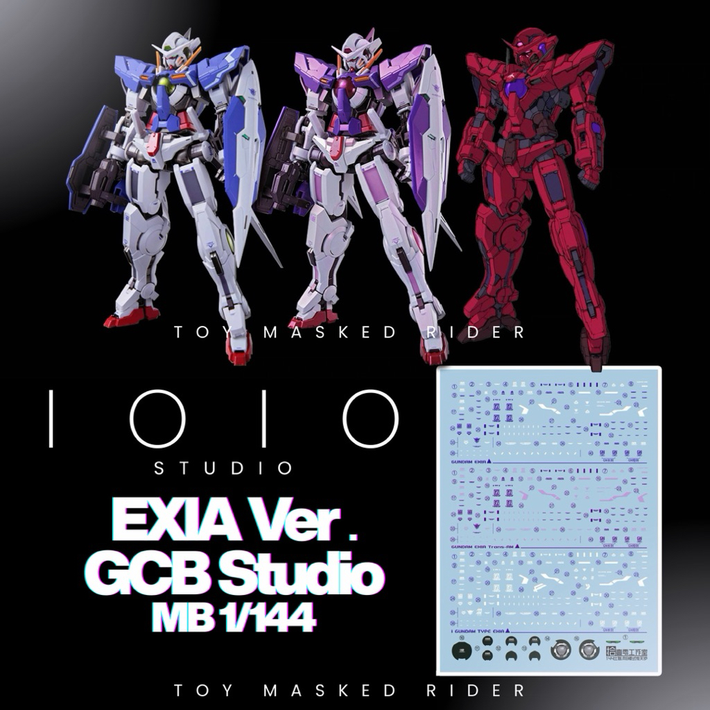 ⬜️🟦ดีคอลน้ำ 1010 Studio GBC Studio HG 1/144 GUNDAM Exia ver MB สำหรับ EXIA 3 รุ่น ดีคอลน้ำความละเอีย