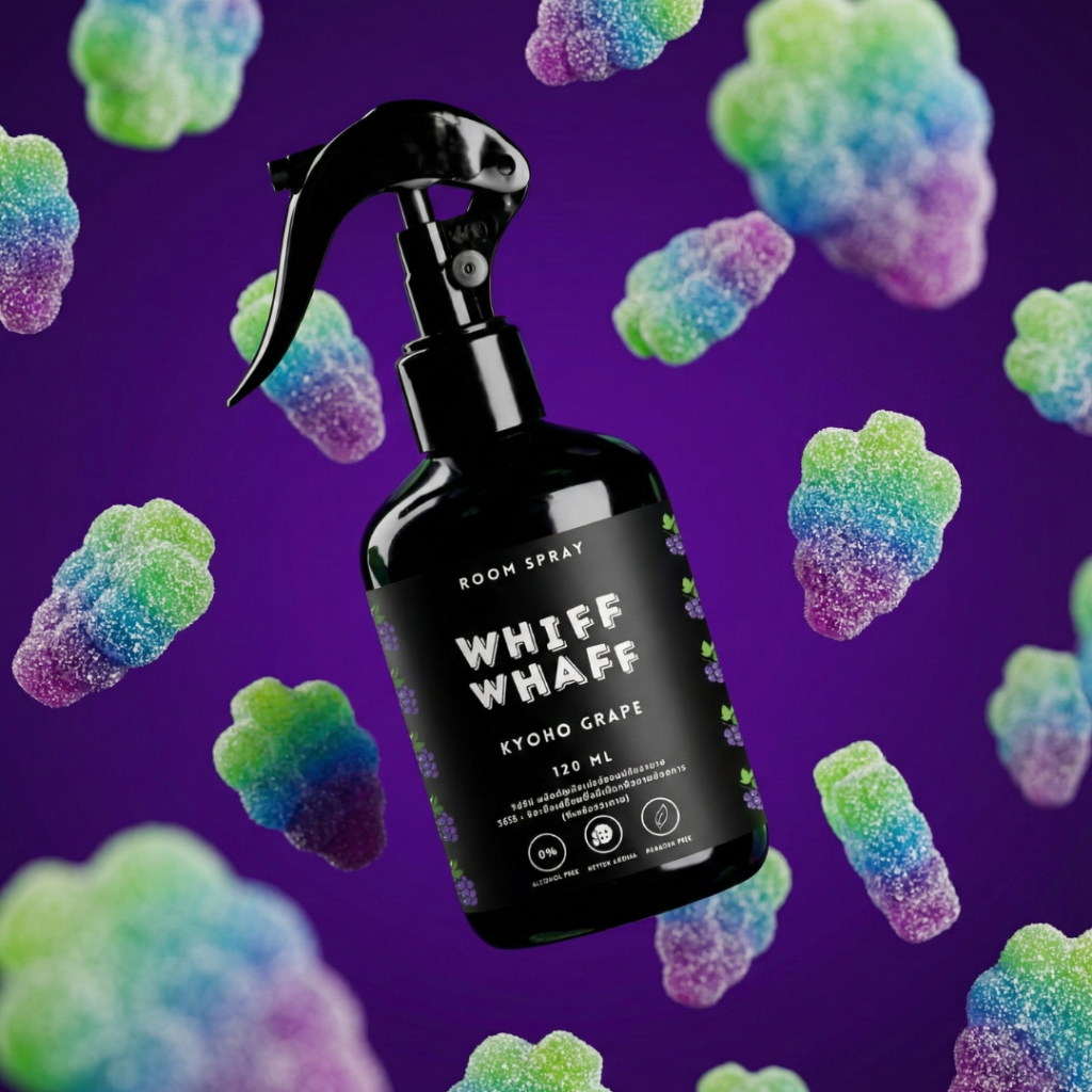Diffuser องุ่น สเปรย์หอมกลิ่นองุ่นเฮียวโฮ Whiffwhaff วิปวัป Roomspray Diffuser Kyoho Grape  สเปรย์หอ