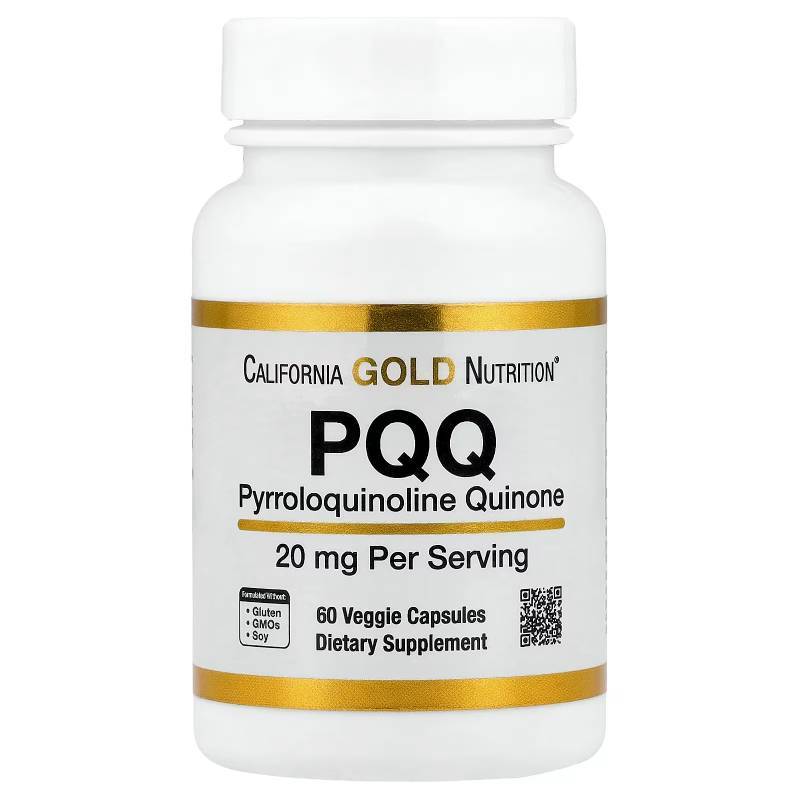 พีคิวคิว California Gold Nutrition, PQQ, 20 mg, 60 Veggie Capsules