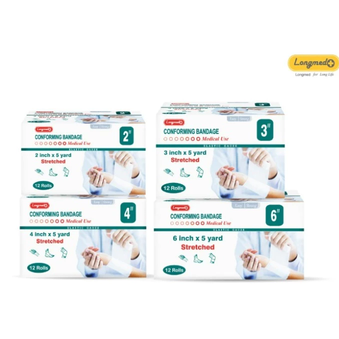 Longmed Conforming Bandage ผ้ายืดพันแผล ผ้าก๊อซแบบม้วน 1 ม้วน