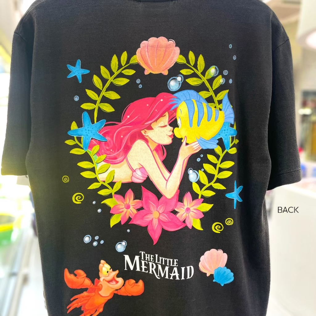 Power 7 Shop เสื้อยืดการ์ตูน The Little Mermaid ลิขสิทธ์แท้ DISNEY งานวินเทจฟอกเฟด (TMA-002) — صورة 5