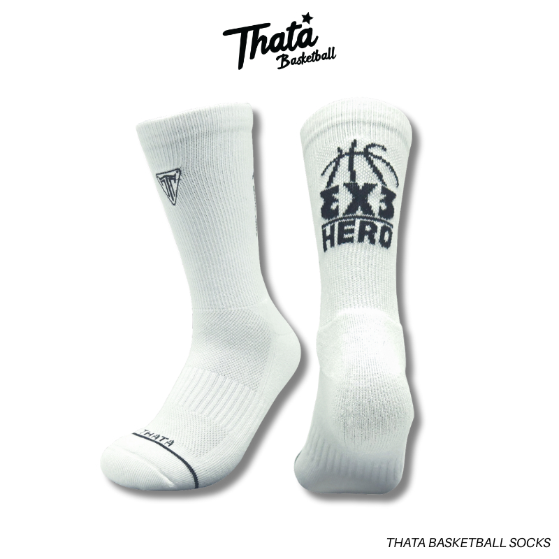 THATA Life Style Socks ถุงเท้าบาสเกตบอล รุ่น HERO 3x3 Street Basketball