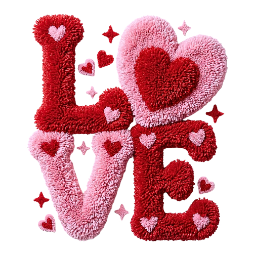 ตัวรีดติดเสื้อ วาเลนไทน์ Love น่ารัก Valentine Latch Hook F.159-373