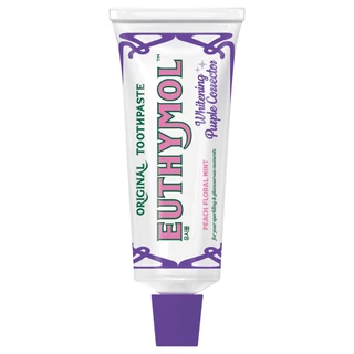 EUTHYMOL - Whitening Purple Corrector Original Toothpaste Peach Floral Mint (106 g.) ยูทีมอล ไวท์เทนนิ่ง เพอเพิล คอร์เร