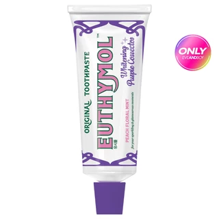 EUTHYMOL - Whitening Purple Corrector Original Toothpaste Peach Floral Mint (106 g.) ยูทีมอล ไวท์เทนนิ่ง เพอเพิล คอร์เร