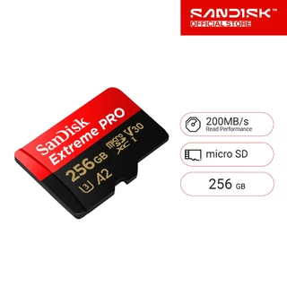 SanDisk Extreme Pro microSDXC 256GB A2 (SDSQXCD-256G-GN6MA) ความเร็วสูงสุด อ่าน 200MB/s เขียน 140MB/s