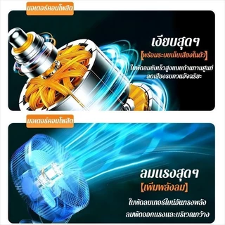 พัดลมพกพา พัดลม usb 50000mAh มอเตอร์เยอรมัน ลมแรง เงียบ ปรับมุม 720° พัดลมหนีบ พัดลมตั้งโต๊ะ จัดส่งจากกรุงเทพ