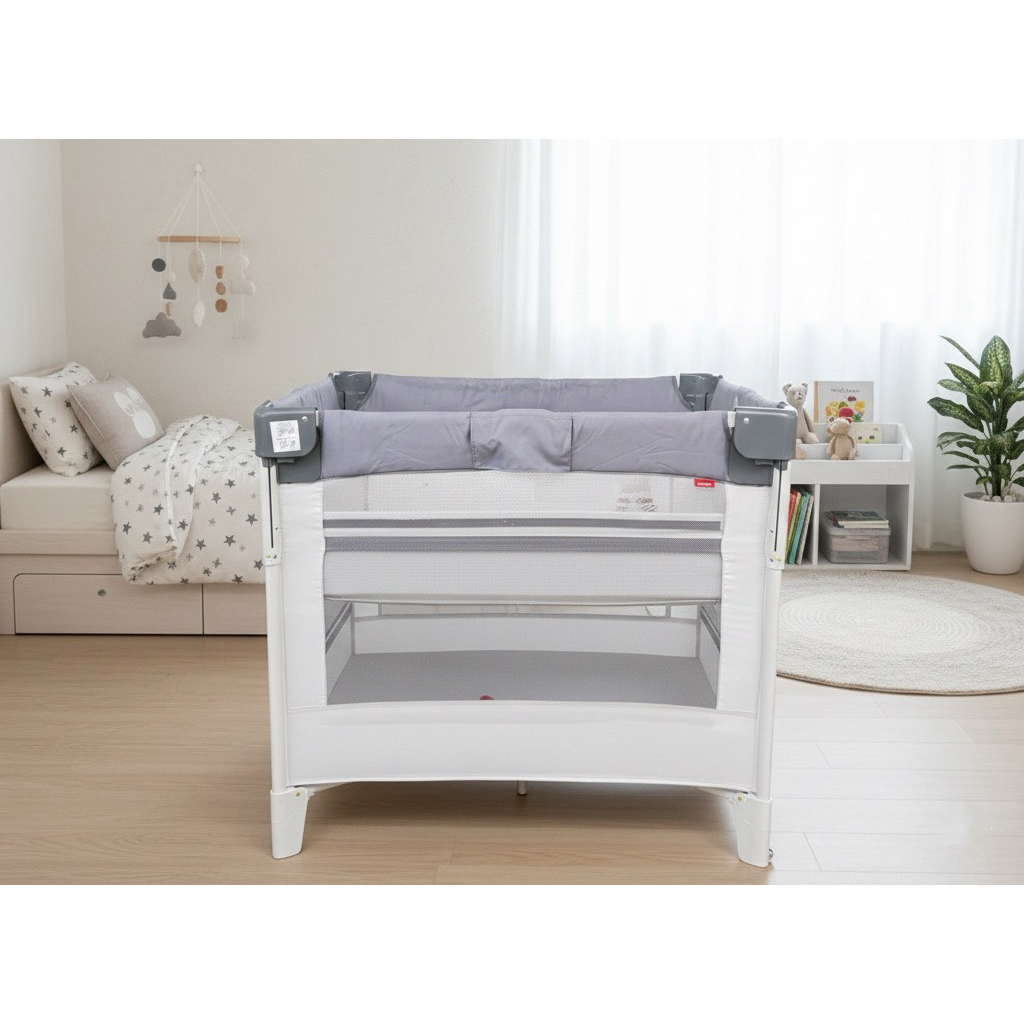 เตียงพกพาเด็ก เปลเพน เพลเพน Aprica coconel air สภาพใหม่ สวยกริบ อุปกรณ์ครบพร้อมใช้งาน