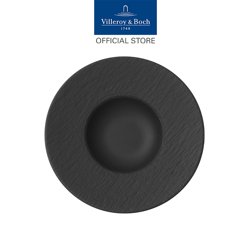 Villeroy & Boch - Manufacture Rock จานพอร์ซเลนก้นลึก ใส่พาสต้า 28 ซม. สี Black 10-4239-2790