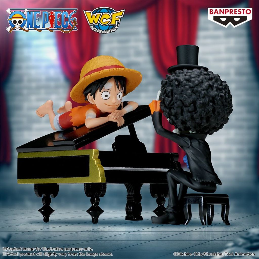 ลอต 🇯🇵 แท้ แมวทอง โมเดล ลูฟี่ บรู๊ค ONE PIECE WORLD COLLECTIBLE FIGURES LOG STORIES MONKEY D. LUFFY & BROOK IS THAT SO ?