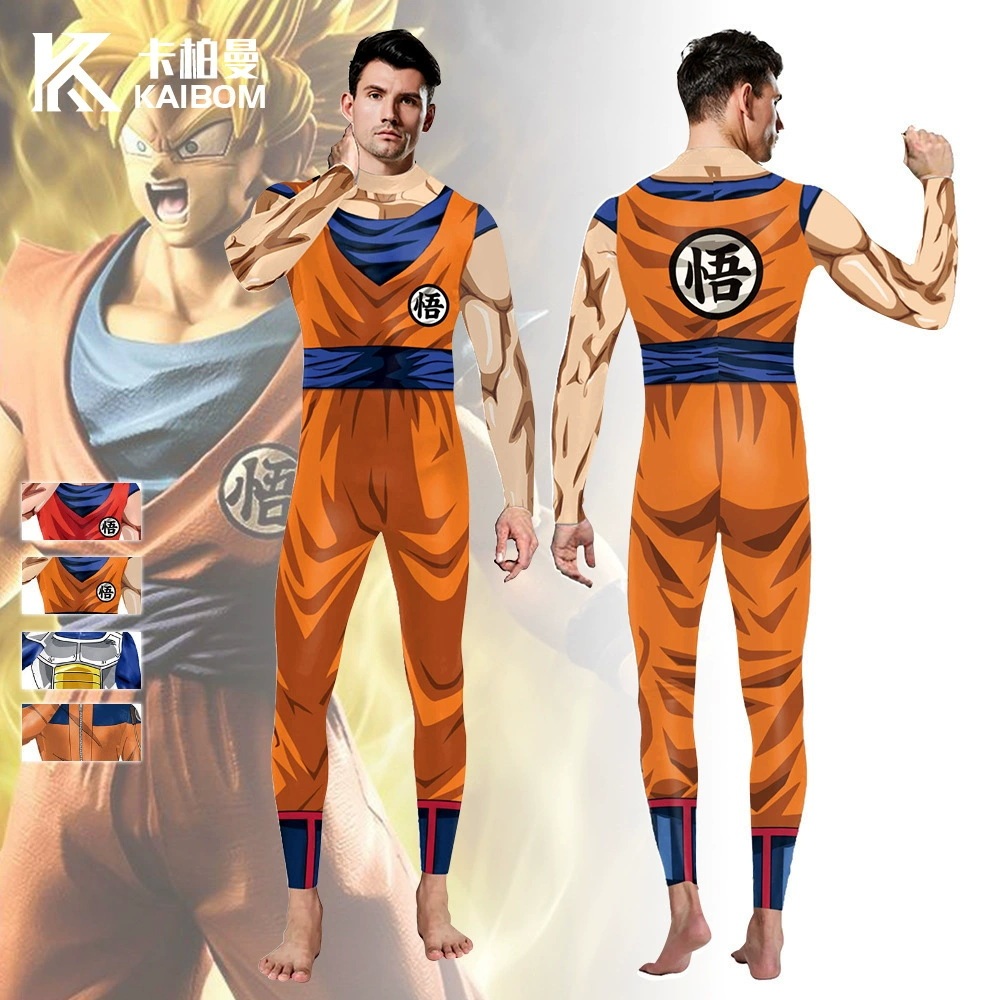 ชุดคอสเพลย์ โงคู บอดี้สูท ชุดปาร์ตี้ 3D Goku Bodysuit Dragonball ชุด ดราก้อนบอล 3D Print Men's Cospl