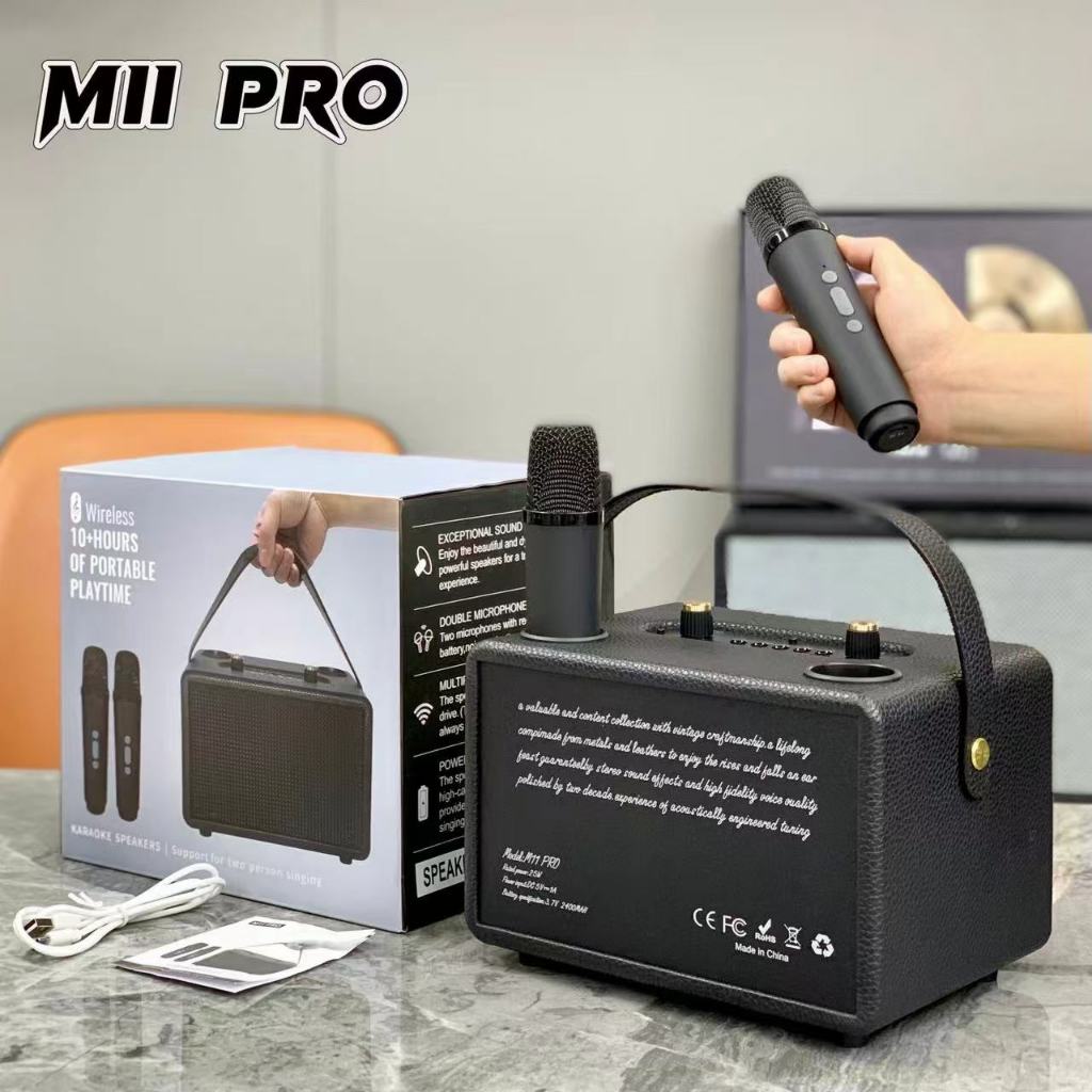 ลำโพงบลูทูธ M11pro  M14PRO 30W เสียงดัง ดีไซน์สวย แถมไมค์ลอย2อัน