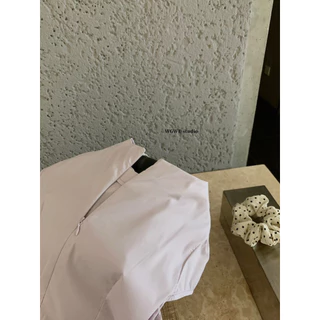📍พร้อมส่ง📍8637# เสื้อแขนสั้นทรงบอลลูน งานซิปหลัง เนื้อผ้าดี ทรงสวย TAG:WG.WE 🇰🇷