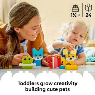 LEGO DUPLO My First 10477 3 in 1 Creative Cute Pets (24pcs.), Building Blocks, Kids Toy