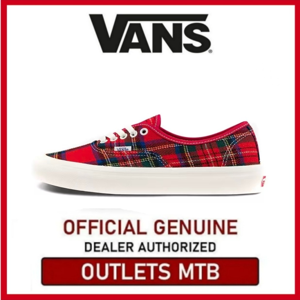 【100% Original】Vans Style 44 low cut board shoes for both men and women in red