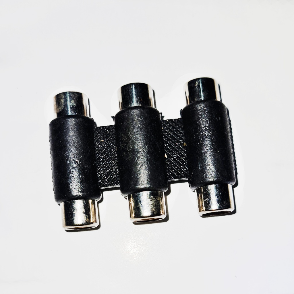 อะแดปเตอร์เชื่อมต่อสัญญาณภาพและเสียง 3RCA ตัวเมีย เป็น 3RCA ตัวเมีย สายเชื่อมต่อ RCA AV