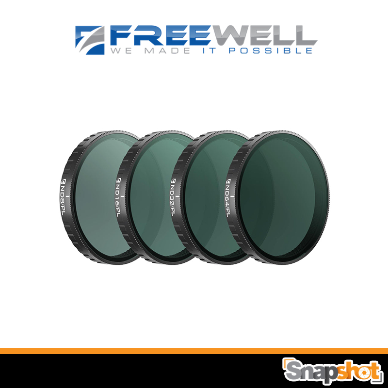 FREEWELL DJI Osmo Action 6 ND/PL Filters 4Pack [ND8/PL, ND16/PL, ND32/PL, ND64/PL] Bright Day [FW-OA6-BRG]