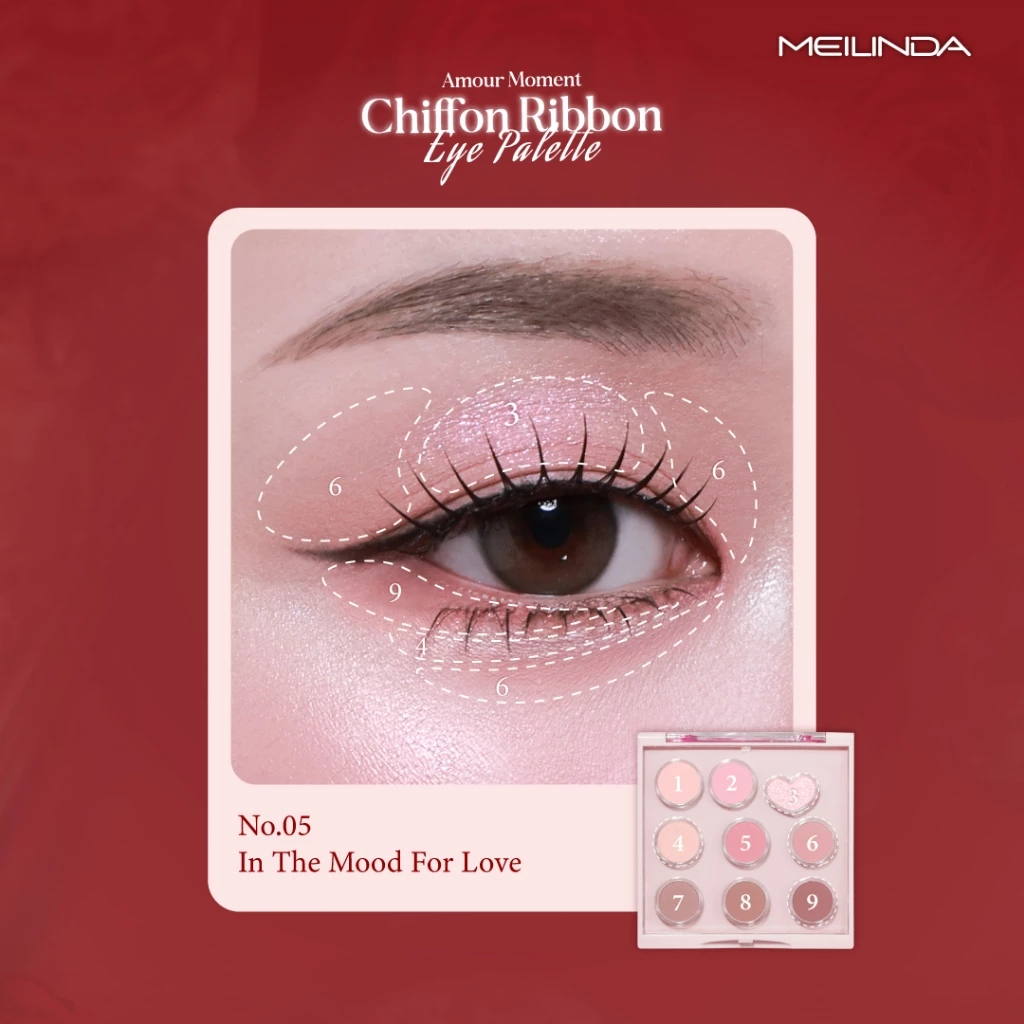 Meilinda Chiffon Ribbon Amour Moment Collection บลัชออน อายพาเลท thumbnail 8