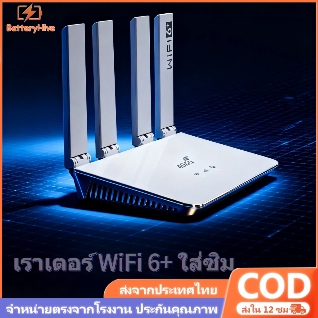 【COD】 เราเตอร์ wifi ใส่ซิม WiFi6+ 2.4Ghz เราเตอร์ใส่ซิม pocket wifi 4G Router sim 300Mbps