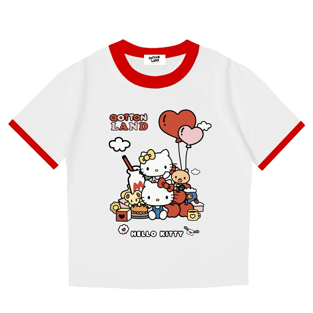 เสื้อครอป QL อก 32“-38” คิตตี้ลูกโป่ง