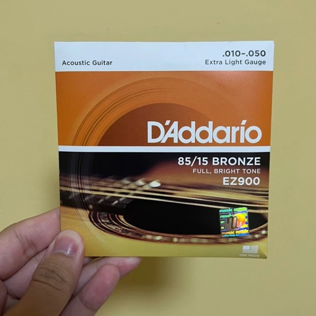สายกีตาร์โปร่ง Acoustic Guitar Strings EZ900 85/15 Bronze Extra Light เสียงคมชัดทนทาน