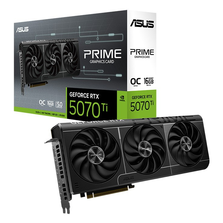 VGA(การ์ดจอ) ASUS PRIME GEFORCE RTX 5070 TI OC EDITION - 16GB GDDR7 (PRIME-RTX5070TI-O16G)