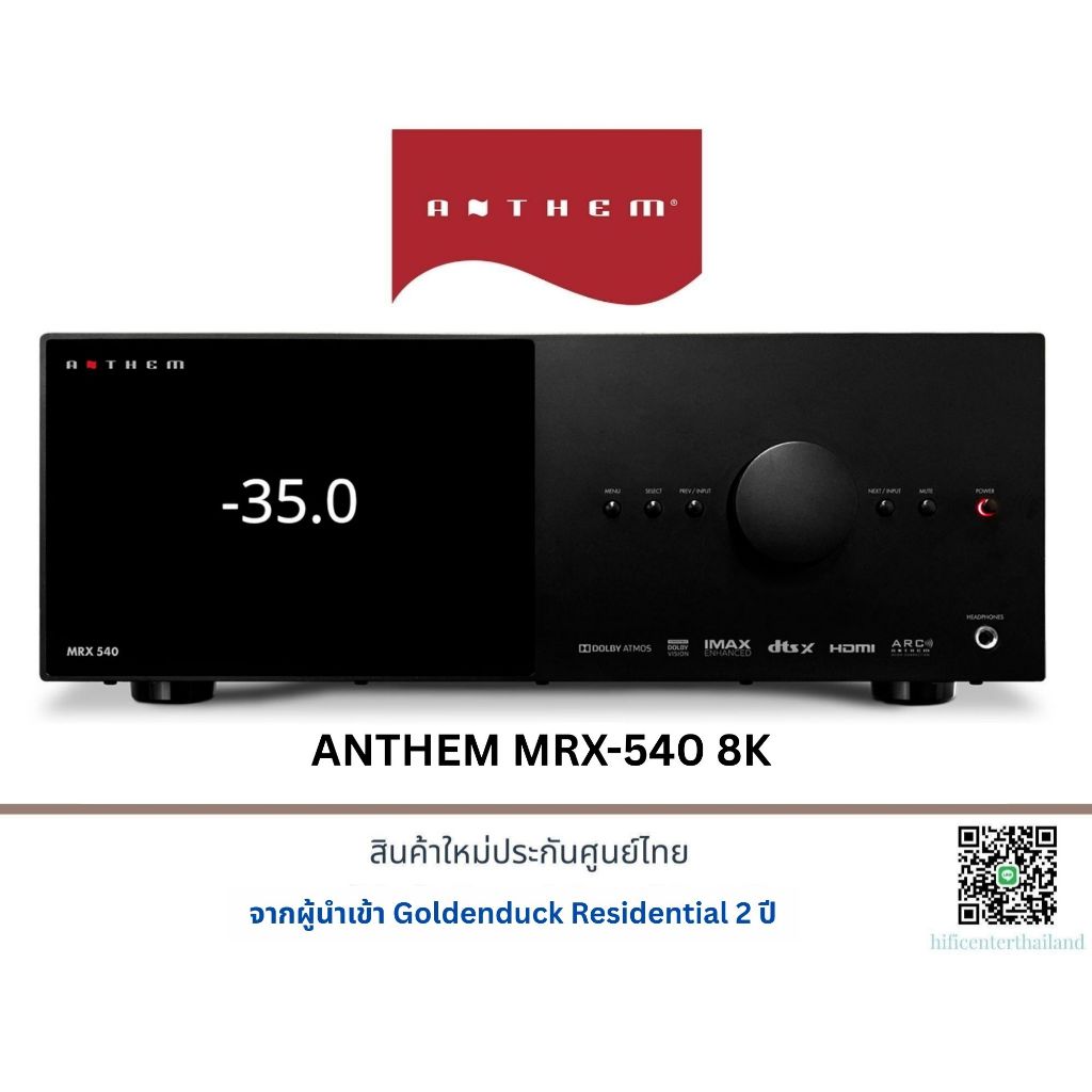 ANTHEM MRX-540 8K 5.2 Channel AV Receiver