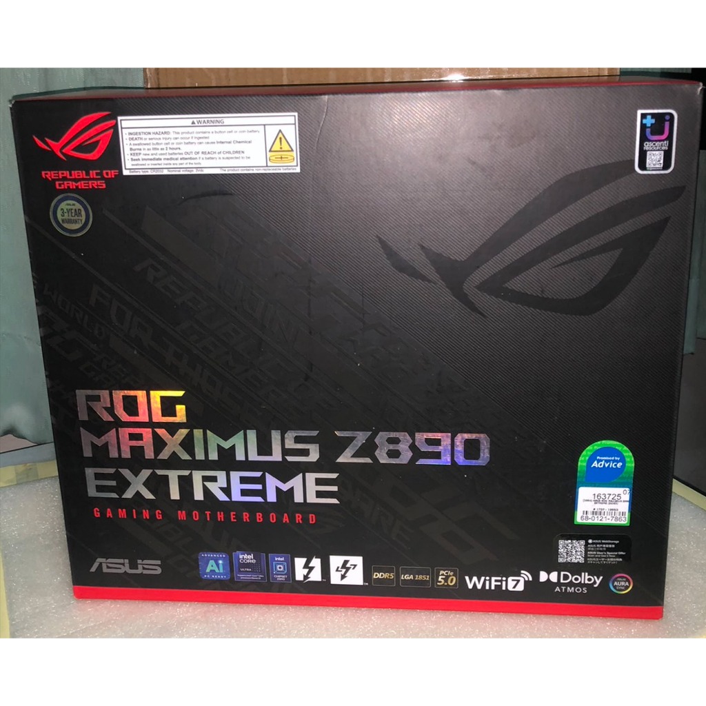 เมนบอร์ด ASUS ROG MAXIMUS Z890 EXTREME (INTEL LGA 1851 E-ATX) สินค้าใหม่ ประกัน 3 ปี