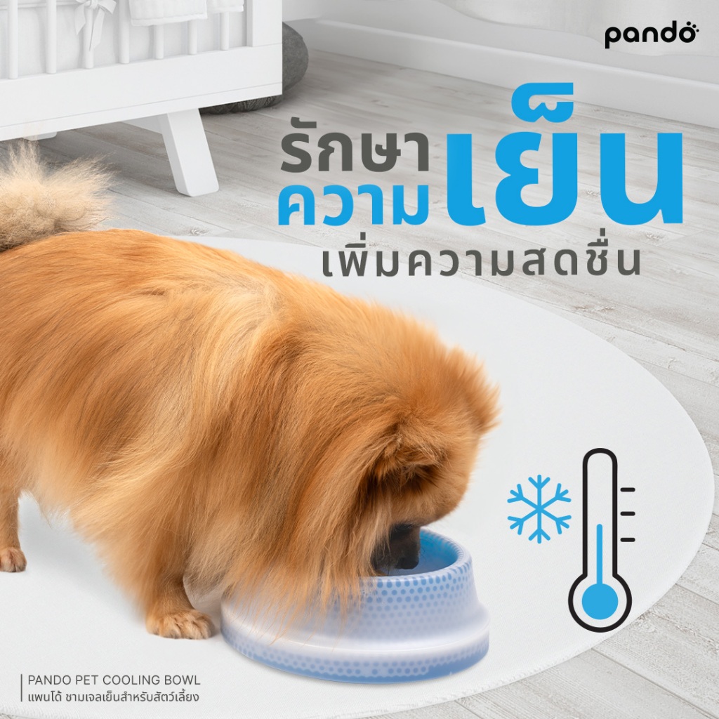 [สินค้าใหม่] PANDO Pet Cooling Bowl แพนโด้ ชามเจลเย็นสำหรับสัตว์เลี้ยง - รูปที่ 2