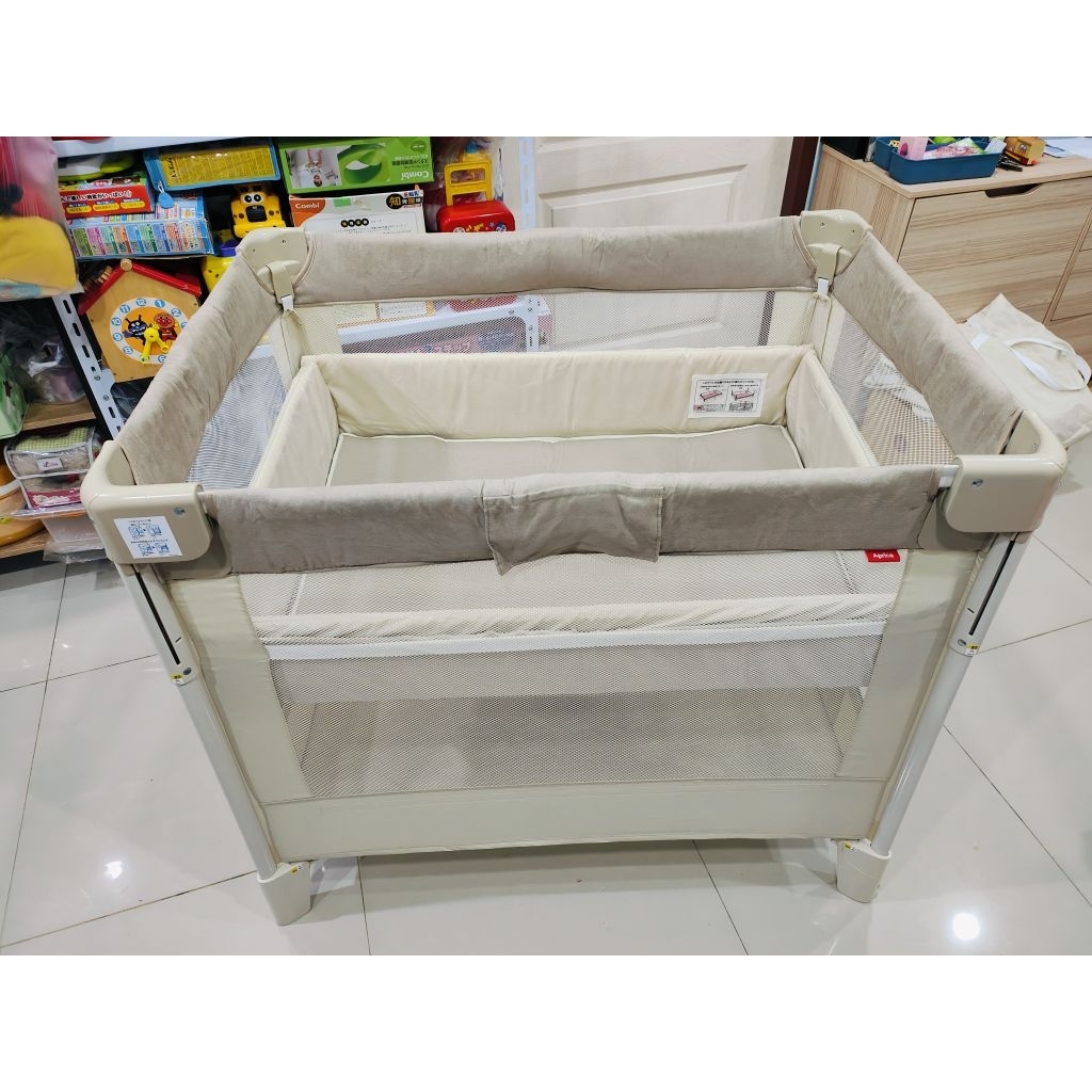 เปลเพน Aprica Coconel Air Plus สองชั้น พับเก็บได้ มือสอง