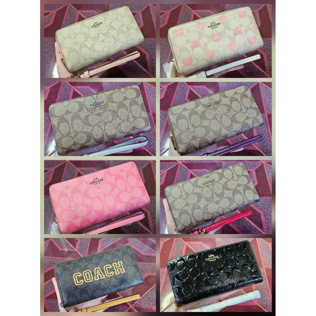 (ใช้ code 10-25%) กระเป๋าสตางค์ยาว+สายคล้องมือ coach (ทักมาก่อนกดซื้อนะคะ​ ขายหลายช่องทาง)​