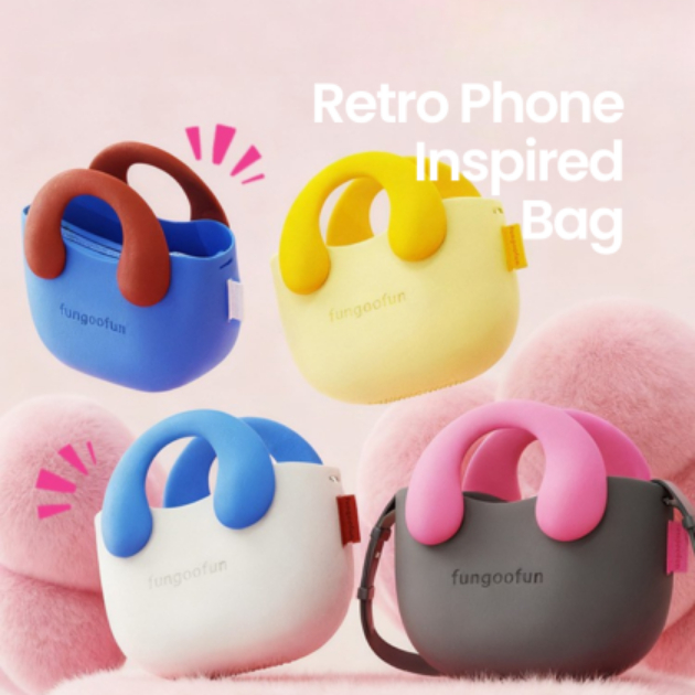พร้อมส่งFUNGOOFUN F556-Telephone Bag ☎️  กระเป๋าใส่โทรศัพท์ กุ๊บกิ๊บน่ารัก น้ำหนักเบา  หูหิ้ว 2 Tone