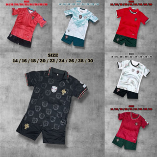 ชุดกีฬาเด็ก โปรตุเกส ฤดูกาลใหม่ มีไซด์ 14 ถึง 30 เสื้อ+กางเก…