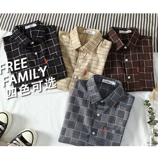 【🔥5 ขนาด🔥】🎨4 สี🎨 ผู้ชายสบาย ๆ เสื้อลายสก๊อตแขนสั้นสไตล์ฤดูร้อนสไตล์ท่าเรือ