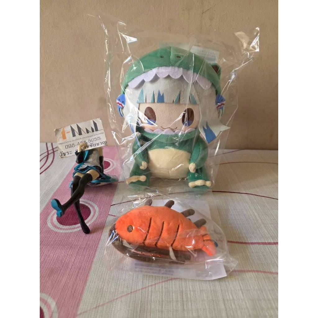 [พร้อมส่ง] hololive Gawr Gura Re-Released Edition Merch Dino Gura Plushie Ebi-chan Plushie