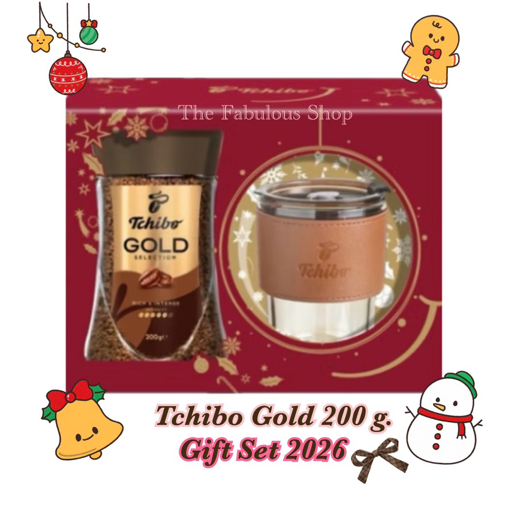 [EXP:01.2027][Gift Set]Tchibo GOLD Selection with Tchibo Glass ทชิโบ โกลด์ ซีเล็คชั่น กาแฟ 200 กรัม 