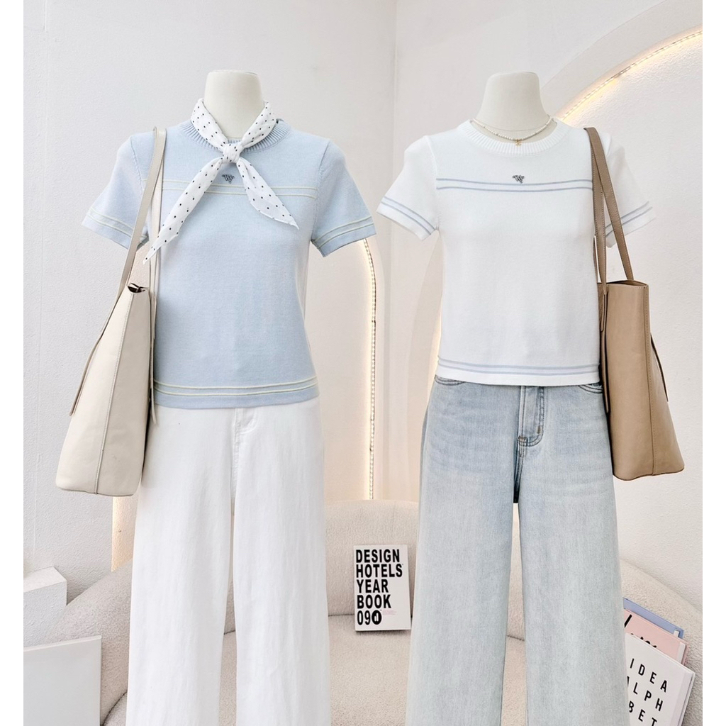 WA YA เสื้อยืดไหมพรม