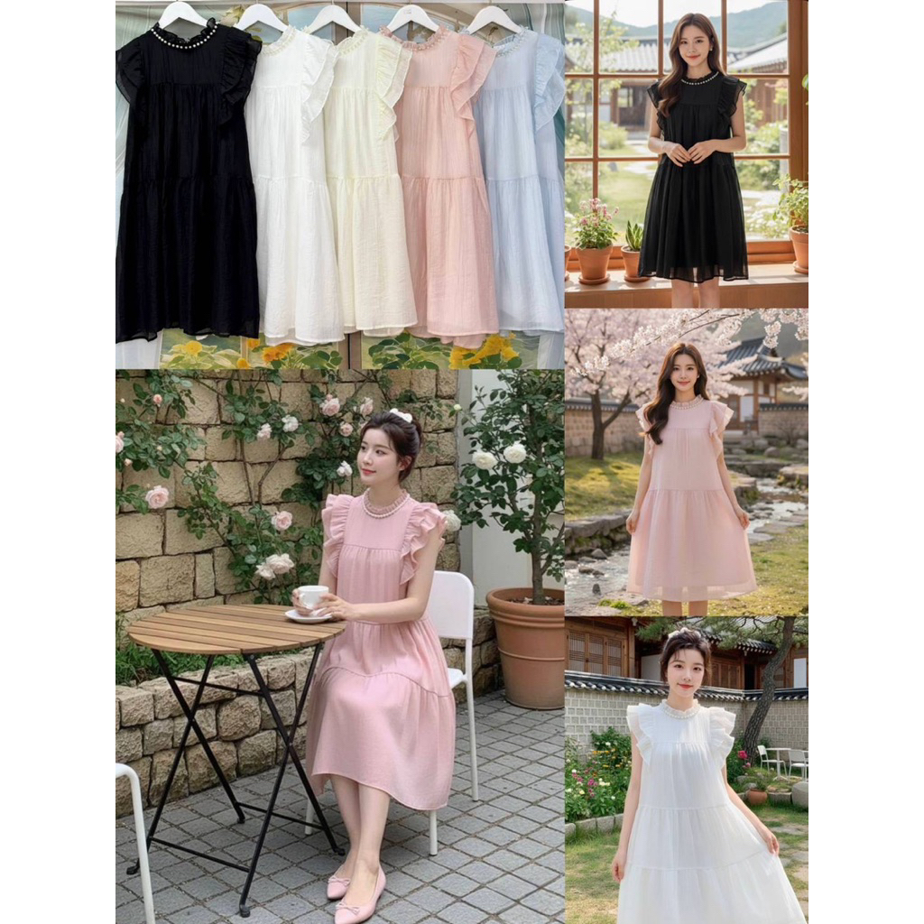 LILY งานนำเข้า มินิเดรสหวานๆสวยตรงปก ดีเทลน่ารัก เดรสใส่เที่ยว/ใส่ทำงาน/ใส่ออกงาน เดรสสวยๆ เดรส เดรสน่ารักๆ