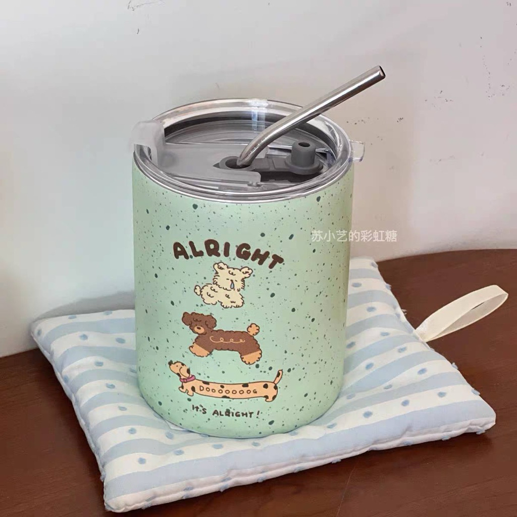 พร้อมส่ง TWOHANDHII DOGGY BUDDY CUP แก้วเก็บความเย็น 350ml