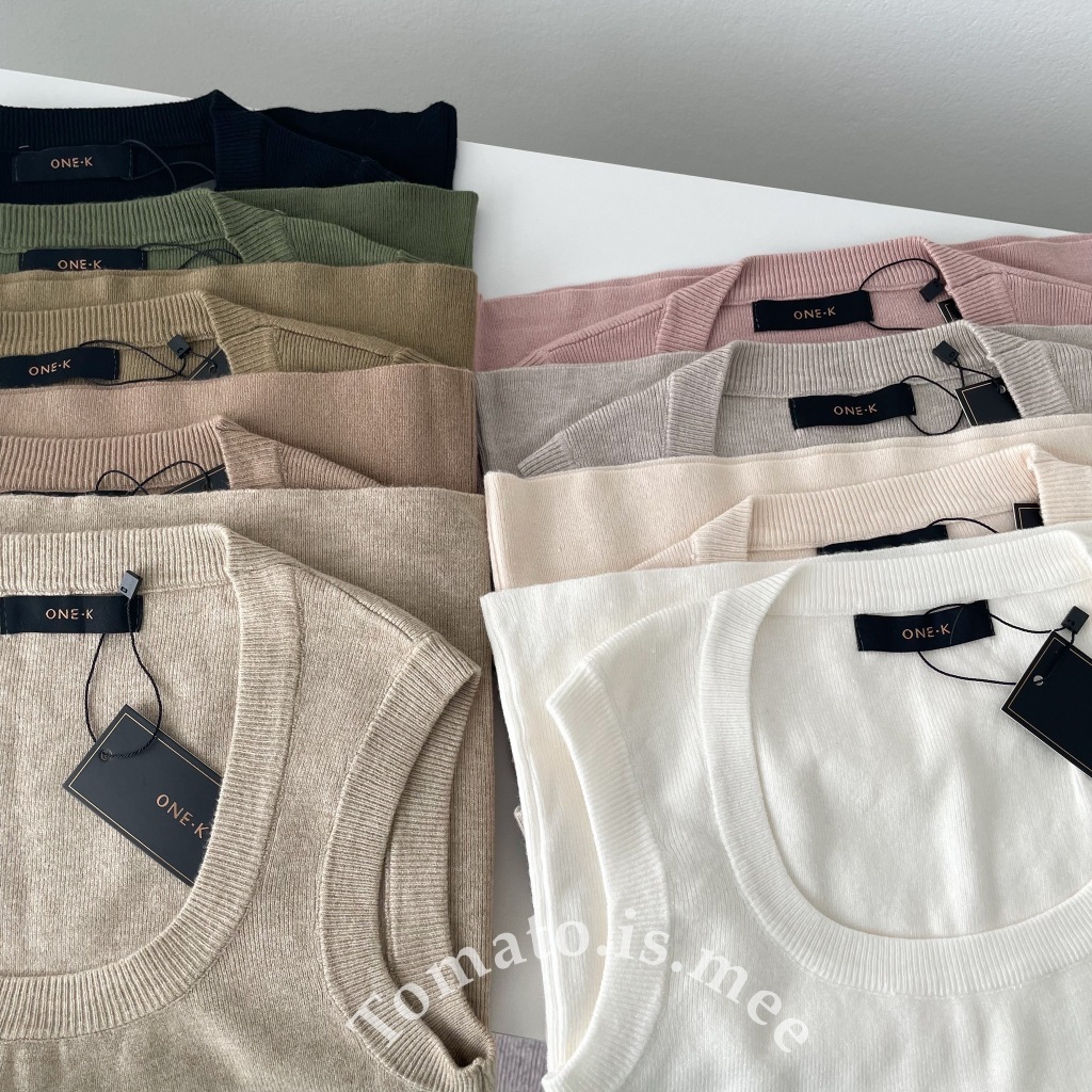 เสื้อกล้ามไหมพรมแขนกุด คอยู ทรงสวย ผ้าเนื้อนิ่ม ใส่สบายเว่อร์ สีเอิร์ธโทน มินิมอล พร้อมส่ง 9 สี !!! (104950) ราคา ถูกที่สุด ดีลบีเคเค แกลเลอรีภาพที่ 4