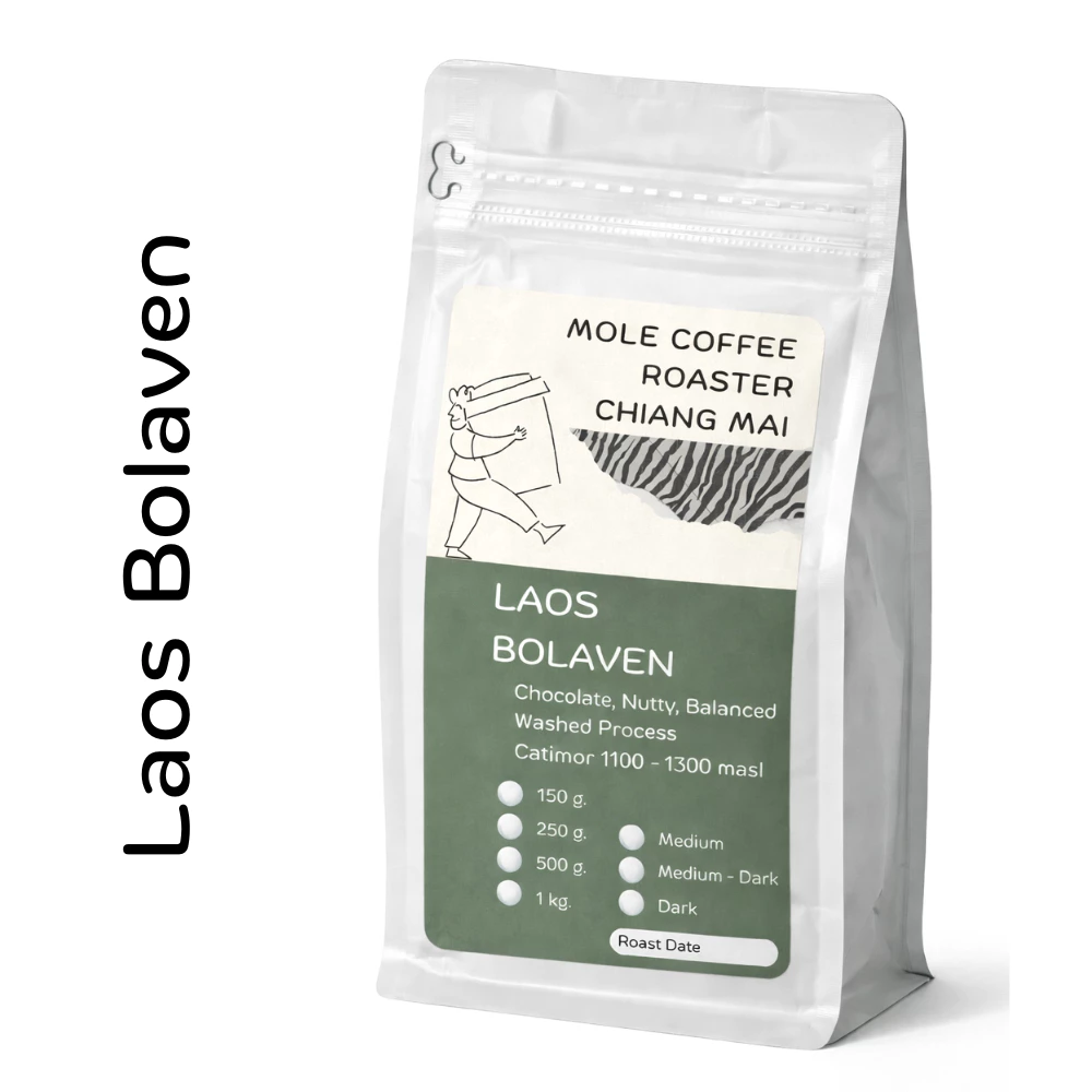เมล็ดกาแฟคั่ว​ ​ลาว​โบลาเวน​ Laos Bolaven​ (Espresso with milk base) ส่งไว คั่วใหม่