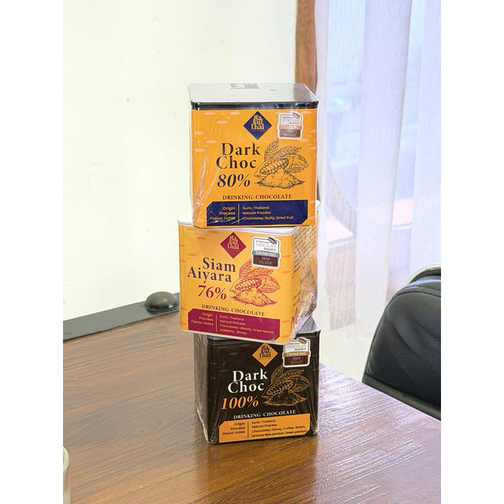 Drinking chocolate โกโก้แมสบดหยาบ Cocoa mass สำหรับชงเองที่บ้าน