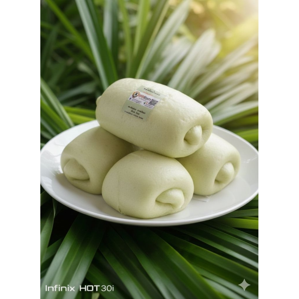 หมั่นโถวใบเตยหอม หอมจากใบเตยสดแท้ๆ ไร้ไขมันทรานซ์ รูปที่ 3