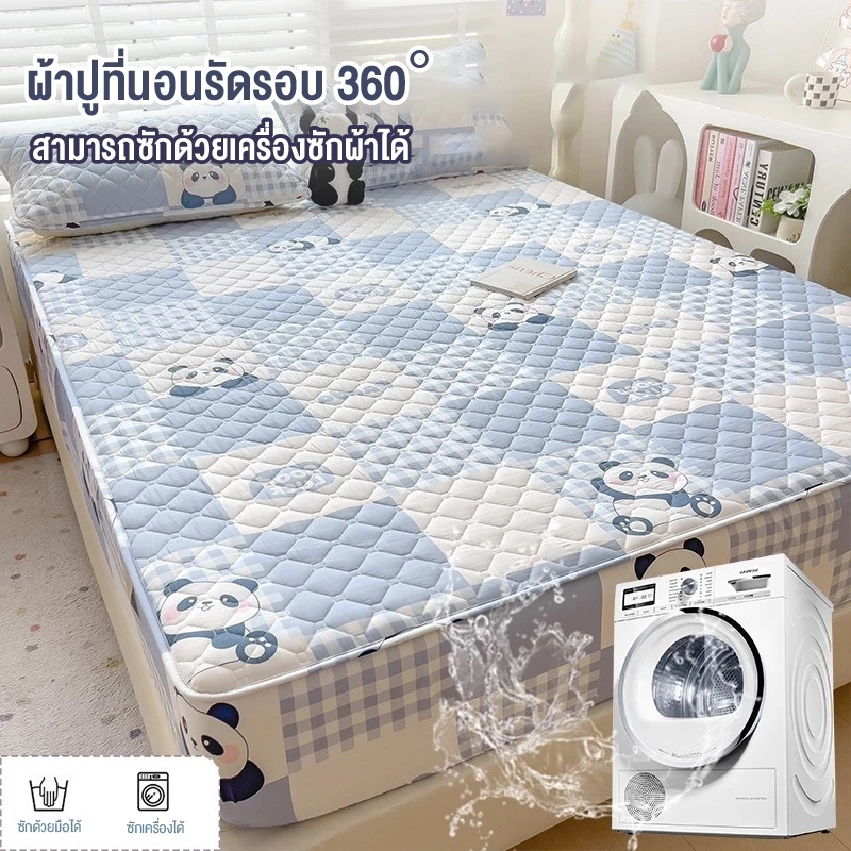 ผ้าปูที่นอนกันไรฝุ่น รัดมุม 3.5ฟุต/5ฟุต/6ฟุต thumbnail 5