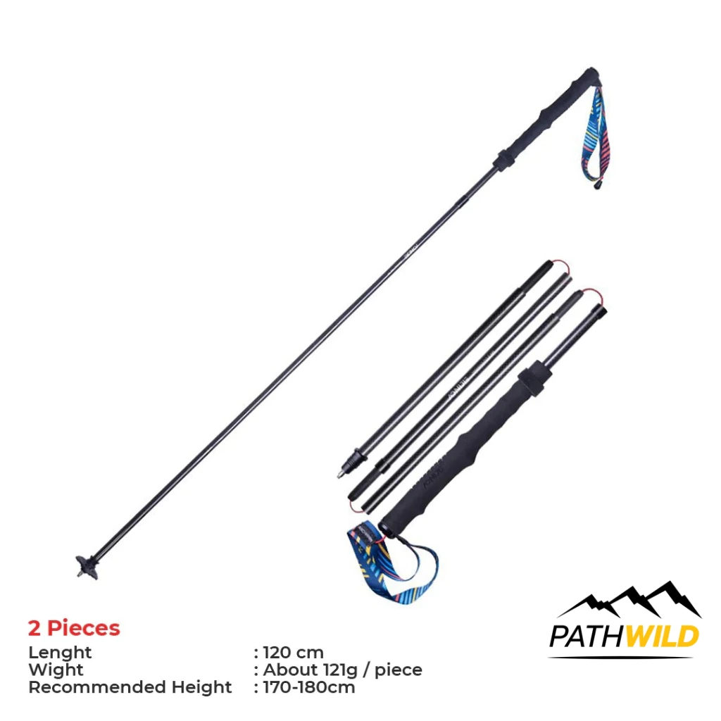 AONIJIE E4204 Carbon Trekking Pole ไม้เท้าเดินป่า วัสดุคาร์บอนไฟเบอร์ พับเก็บได้เล็ก น้ำหนักเบา **ขายเป็นคู่**